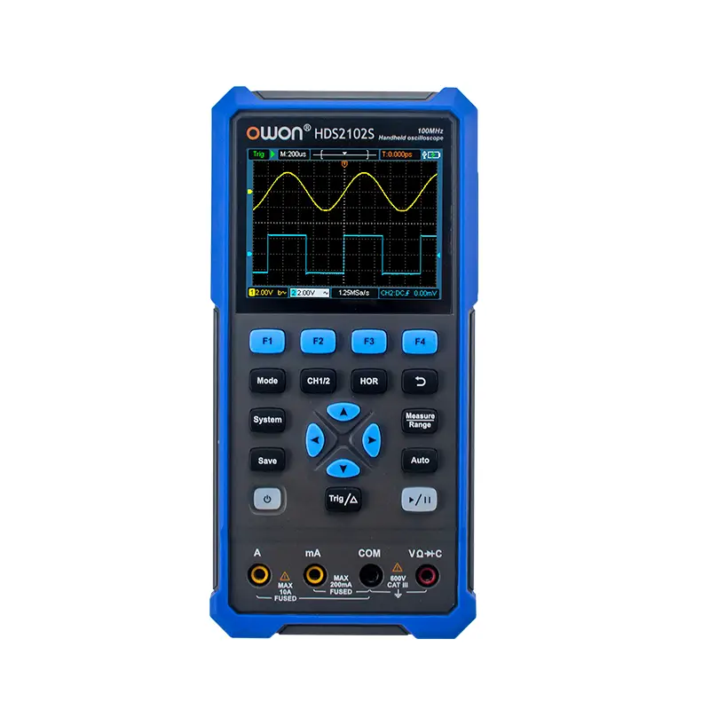 Портативний осциллограф-мультиметр двоканальний OWON HDS2102 (100 МГц), фото 1