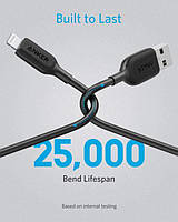 Кабель Anker PowerLine III USB-A to Lightning 480 Мбіт/с 0.9m Black (А8812) / MFi Certified for iPhone iPad