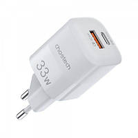 Зарядное устройство смартфона Choetech PD5006 33W fast charger QC3.0/PD/PPS White