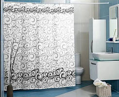 Штора для ванної тканинної Міранда Motives180 х 200 см сіра
