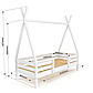 Дитяче ліжко будиночком Вігвам — 2 біле 80x190 см, Дитячі ліжка Вігвами Shopik, фото 3