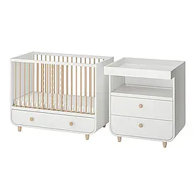 MYLLRA Комплект дитячих меблів, 2 предмети, білий, 60x120 см