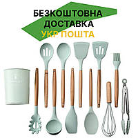 Набор кухонных принадлежностей Kitchen Set, 12 предметов (лопатка, венчик, щипцы, половник, ложка спагетти) EN