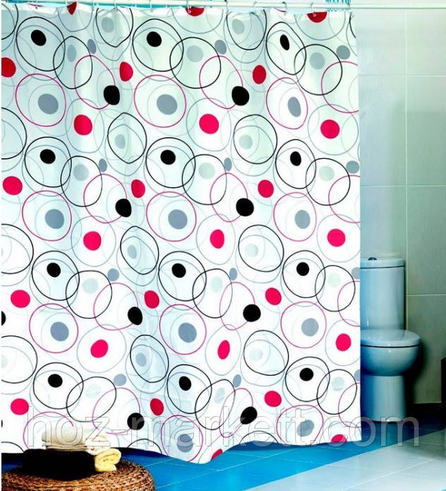 Штора для душу тканинна Міранда Wheels180 х 200 см, фото 1