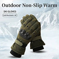 Військові Зимові тактичні перчатки. Теплі армійські штурмові рукавички ЗСУ для смартфонів із захистом кулака
