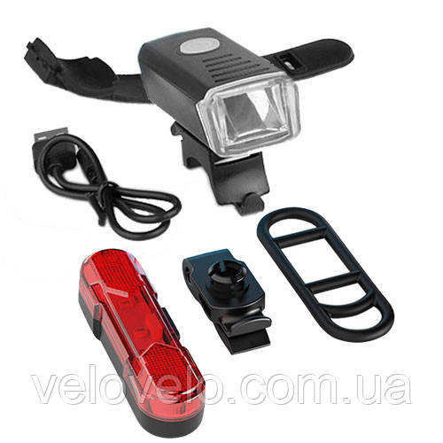 Велоліхтар BSK-HY027-XPG, STOP-5SMD(red), вбудований акумулятор, ЗУ microUSB, Box