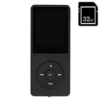 Портативный MP3/MP4 Hi-Fi Плеер 32Gb с внешним динамиком Черный