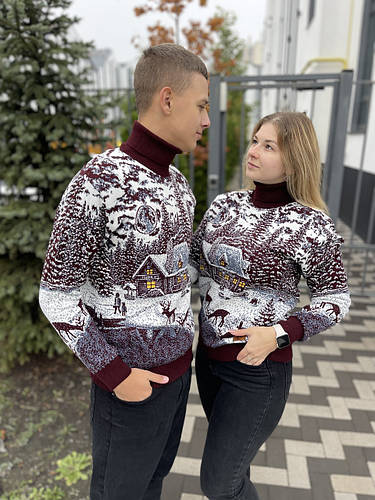 Парные свитера новогодние, Рождественские свитера с оленями, Зимние ...