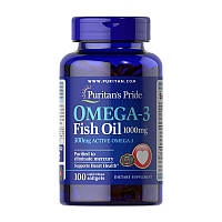 Жирные кислоты Омега-3 для спорта Omega-3 Fish Oil 1000 mg (100 softgels), Puritan's Pride 18+