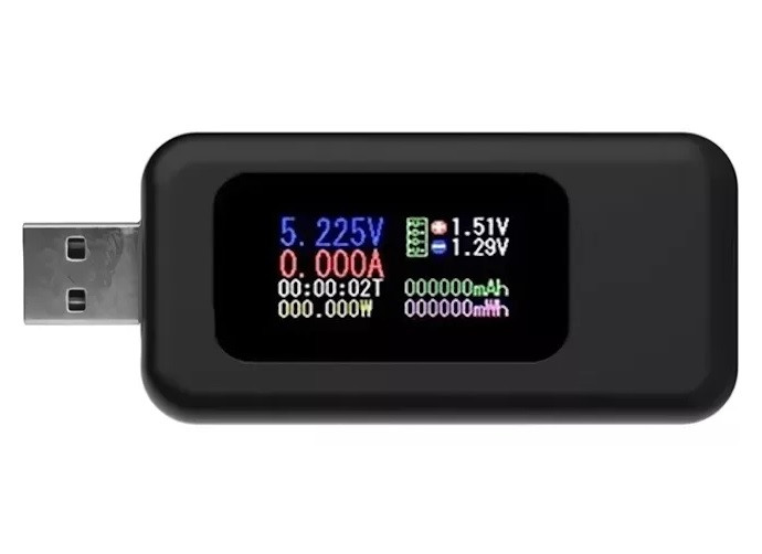 USB Тестер KWS-MX18L вольтметр амперметр вимірювач ємності акумулятора, струм, ємність, напруга
