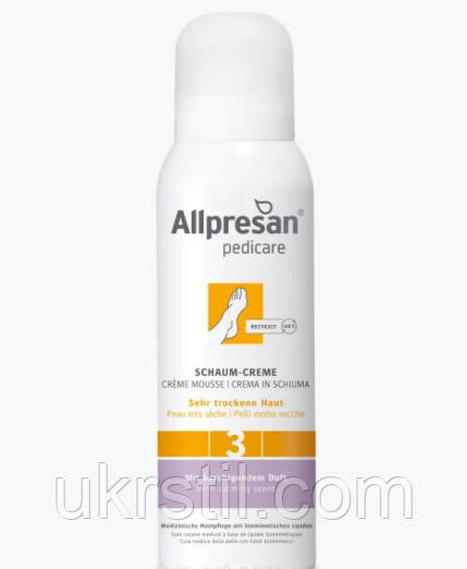 Крем-піна заспокійлива для сухої шкіри стоп Fuß spezial Original Schaum-Creme Scent Allpresan №3, фото 1