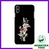 Чехол iPhone Xs (LOVE / Цветы) / Романтические Чехлы Айфон Xs