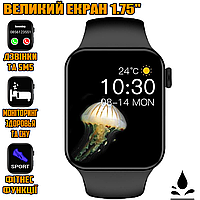 Умные смарт часы Smart Watch 100PLUS-PRO 1,75", с голосовым вызовом, спортивными режимами black JMP