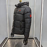 Чоловіча зимова куртка Hugo Boss CK6969 чорна S (M по бірці ), фото 10