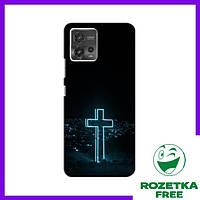 Христианский принт на Чехол для Motorola MOTO G72 / Чехлы с крестом Мото Джи 72