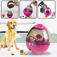 Игрушка-кормушка для собак и кошек Sunroz Eating AC-99 шар диспенсер с отверстием для еды Розовый JMP