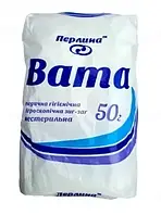 Вата медична гігроскопічна гігієнічна нестерильна зиг-заг 50 g (г) ТМ Перлина