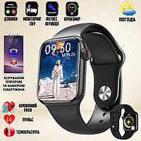Умные смарт часы Smart Watch M16-Mini, 3.8см, голосовой вызов, фитнес функции, алюминиевый корпус Black JMP