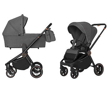 Коляска універсальна 2 в 1, CARRELLO Epica CRL-8510/1 (2in1) Iron Grey, сіра, Карелло Епіка
