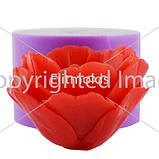 Силіконова форма мак розкритий малий, 44г, фото 2