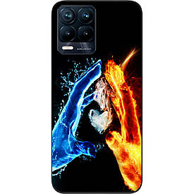 Силіконовий чохол Case для Realme 8 Pro з картинкою Вода та полум'я