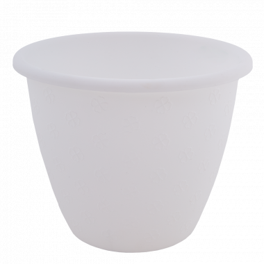 Вазон "Верона" 18*14,0 см (112015), Пластик, біла роза, Aleana, Арт.21077