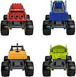 Блиск і диво-машинки. Набір з 4 машин: Вспиш, Крушила, Зег, Рик. Blaze & Monster Machines Racers 4 Pack, фото 5