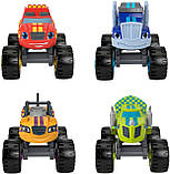 Блиск і диво-машинки. Набір з 4 машин: Вспиш, Крушила, Зег, Рик. Blaze & Monster Machines Racers 4 Pack, фото 4