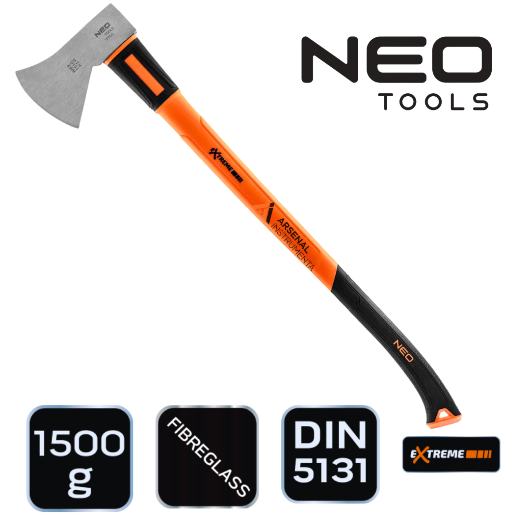Сокира 1500 г, рукоятка зі скловолокна NEO 27-124, фото 1
