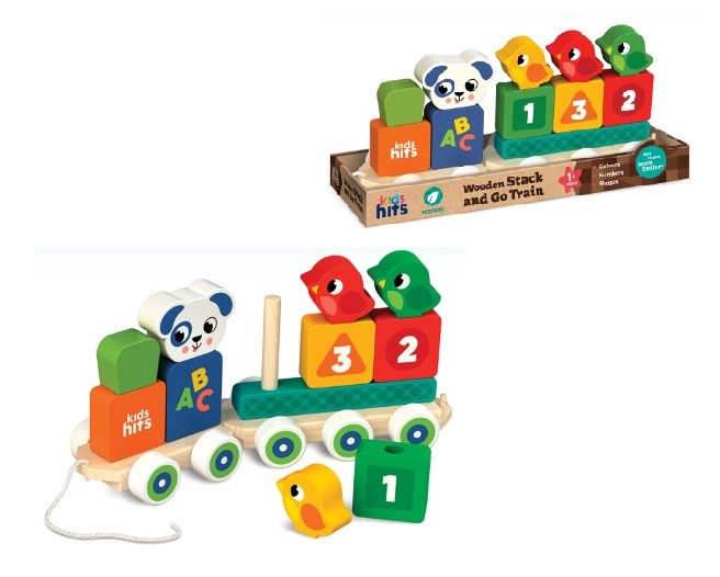 Дерев'яна іграшка Паровозик Kids hits KH20/037, 29,8*13*9,1см, фото 1