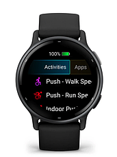 Смарт-годинник Garmin Vivoactive 5 Slate aluminium bezel with black case and silicone band, фото 3