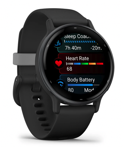 Смарт-годинник Garmin Vivoactive 5 Slate aluminium bezel with black case and silicone band, фото 1