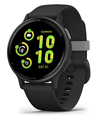 Смарт-годинник Garmin Vivoactive 5 Slate aluminium bezel with black case and silicone band, фото 4