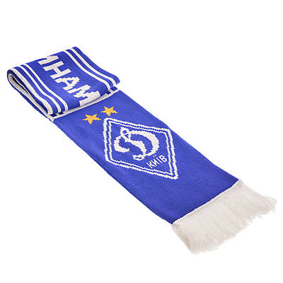 Шарф для уболівальника Ф.К. Динамо Київ зимовий Zelart FB-5769 синій