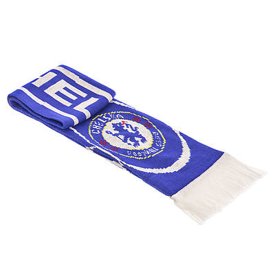 Шарф для уболівальника Chelsea F.C. зимовий Zelart FB-3029 синій