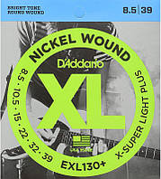 Струны для электрогитары D'Addario EXL130+ Nickel Wound X-Super Light Plus Electric Strings 8 HR, код: 6555979