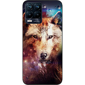 Чохол силіконовий Case для Realme 8 Pro з картинкою Космічний вовк