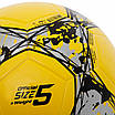 М'яч футбольний LI-NING LFQK679-2 No5 TPU+EVA клеєний жовтий-сірий, фото 5