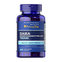 Аминокислота ГАБА для спорта GABA (Gamma Aminobutyric Acid) 750 mg (90 capsules), Puritan's Pride ssmag.com.ua