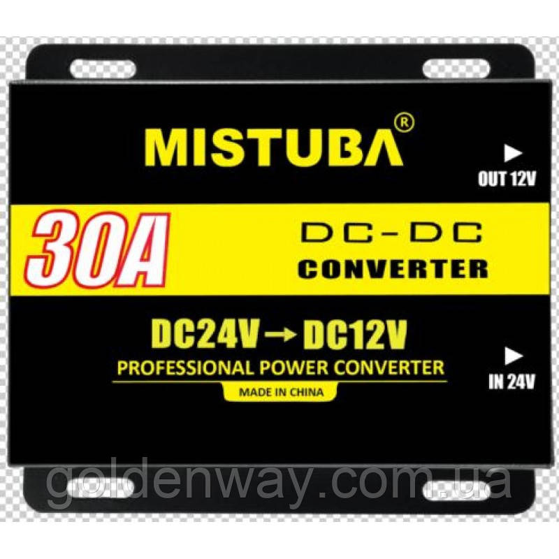 Автомобільний знижувальний перетворювач напруги інвертор UKC MISTUBA DC/DC з 24v на 12v потужність 30A