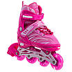 Роликові ковзани розсувні FEI BAO SK-857 розмір 31-42 кольори в асортименті, фото 3