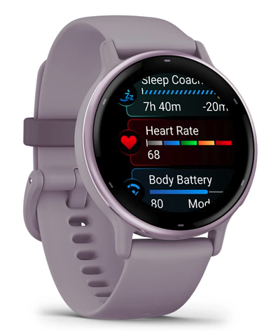 Смарт-годинник Garmin Vivoactive 5 Metallic Orchid Aluminum Bezel with Orchid Case and Silicone Band, фото 1