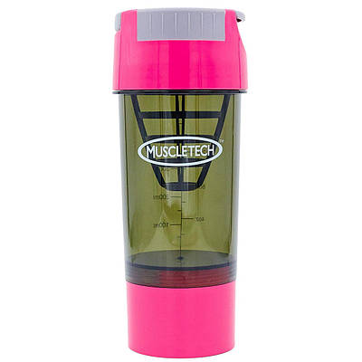 Шейкер 2-камерний MUSCLETECH Zelart FI-7016 500+100 мл кольору в асортименті