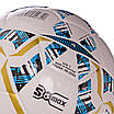 М'яч футбольний SOCCERMAX IMS FB-0004 No5 PU білий-синій-золотий, фото 4