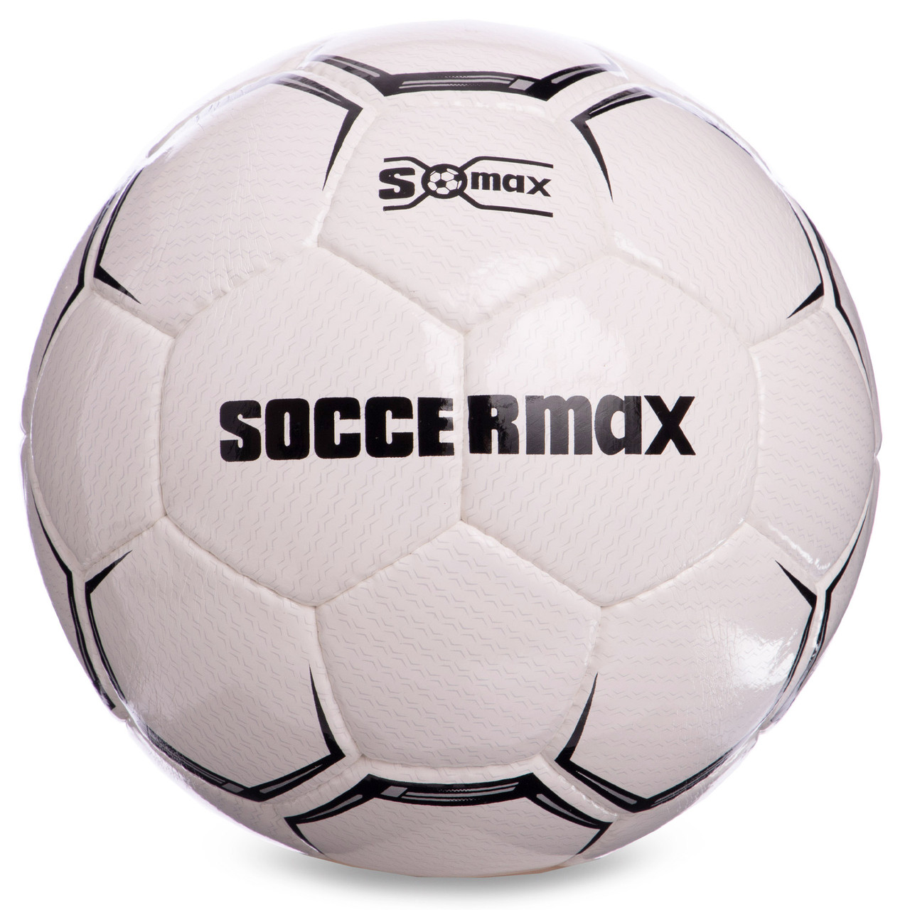 М'яч футбольний SOCCERMAX FIFA FB-0001 No5 PU білий-чорний
