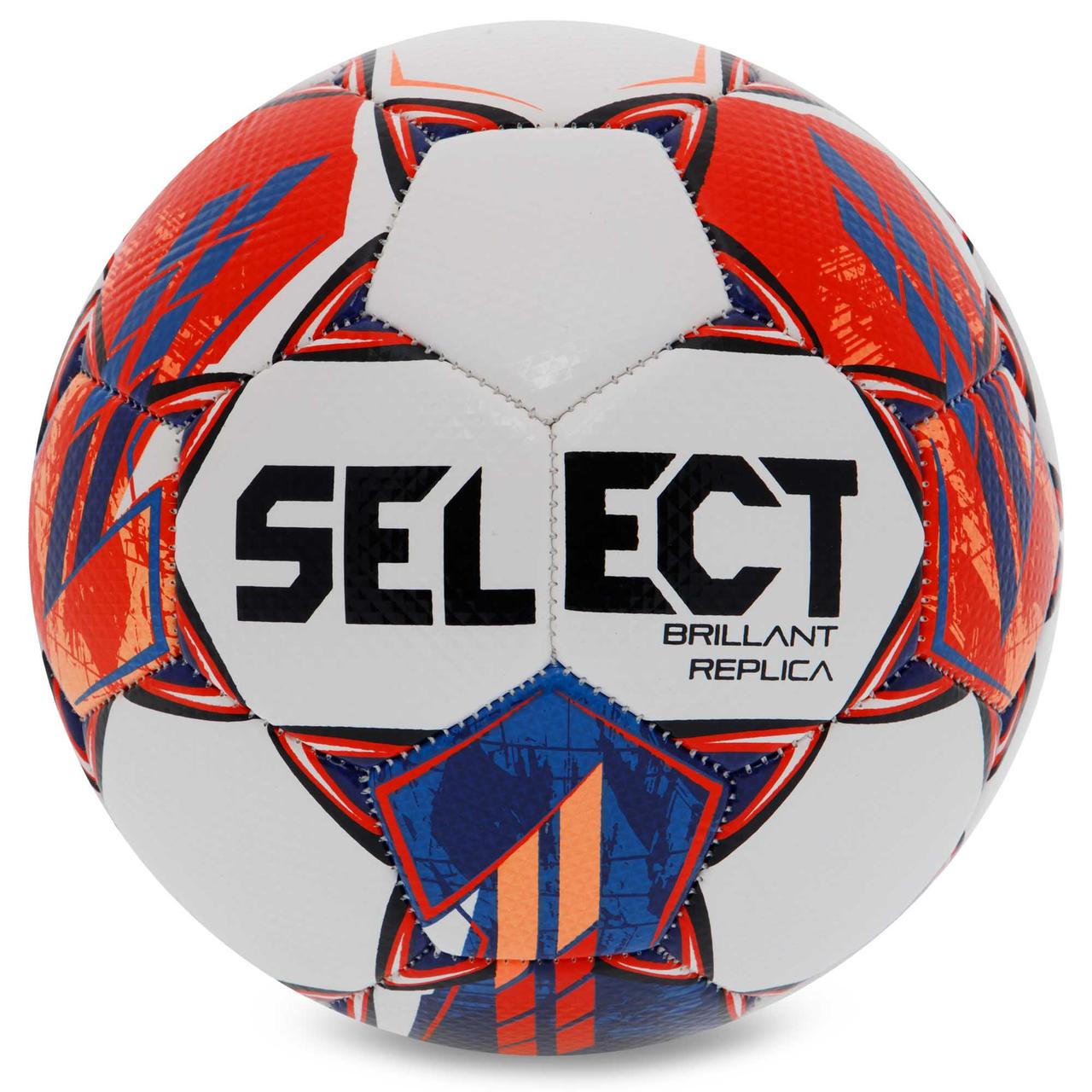М'яч футбольний SELECT BRILLANT V23 BRILLANT-REP-4WR No4 білий-червоний