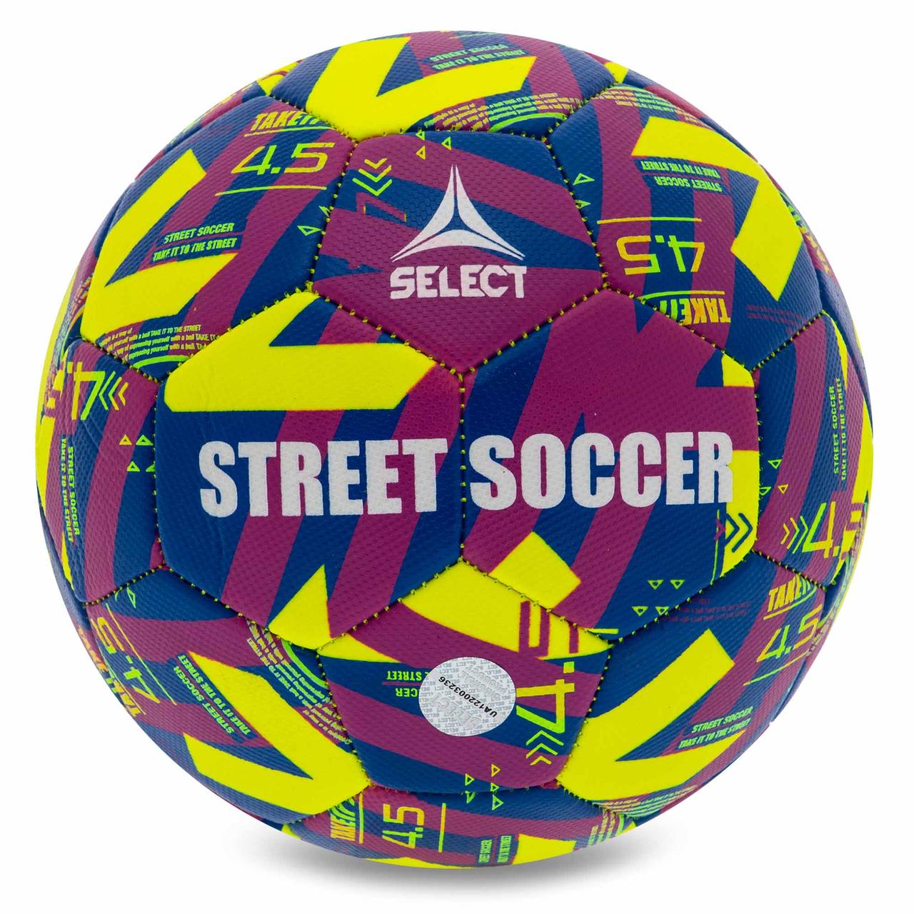 М'яч футбольний SELECT STREET SOCCER V23 STREET-YB No4,5 жовтий-синій