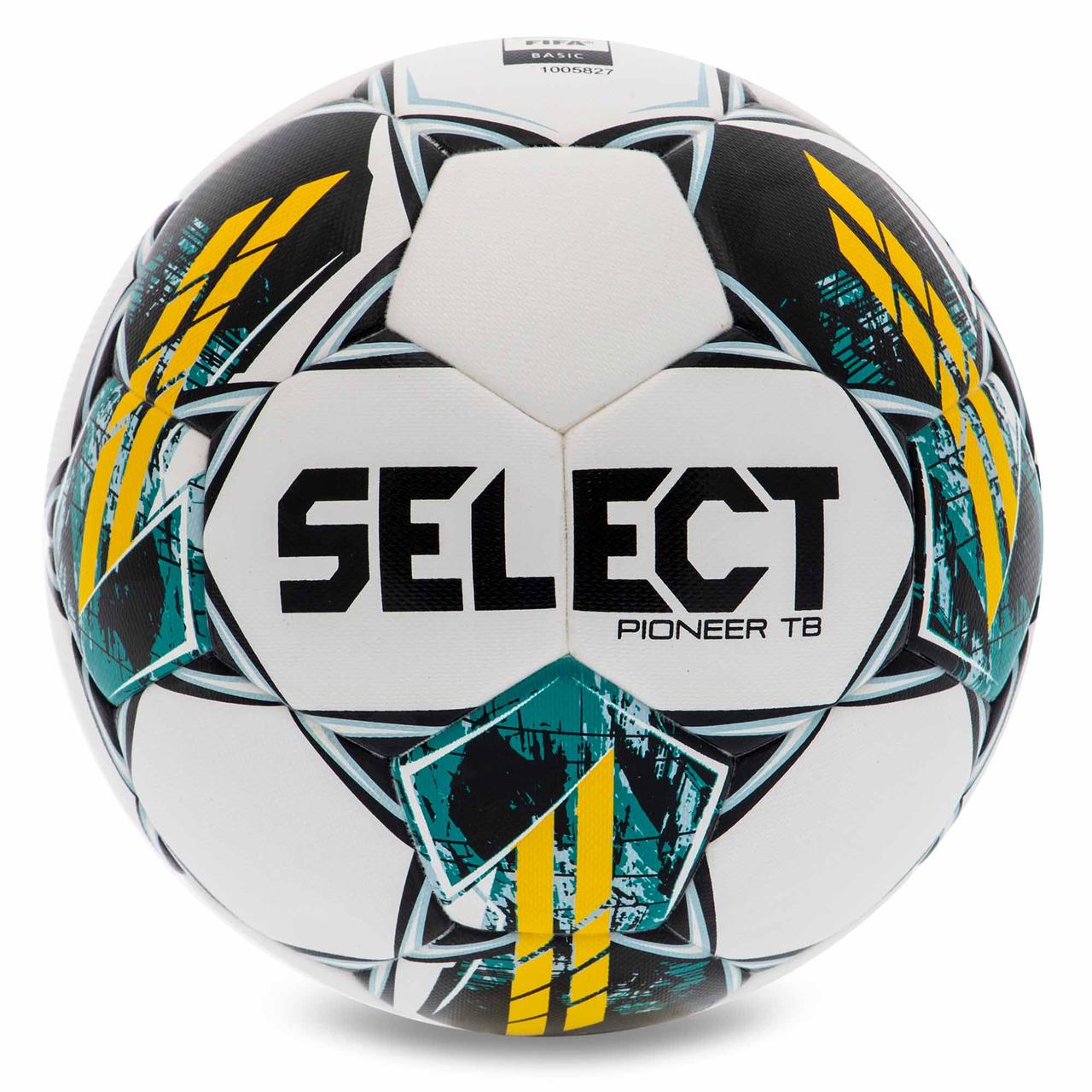 М'яч футбольний SELECT PIONEER TB FIFA BASIC V23 PIONEER-WY No5 білий жовтий