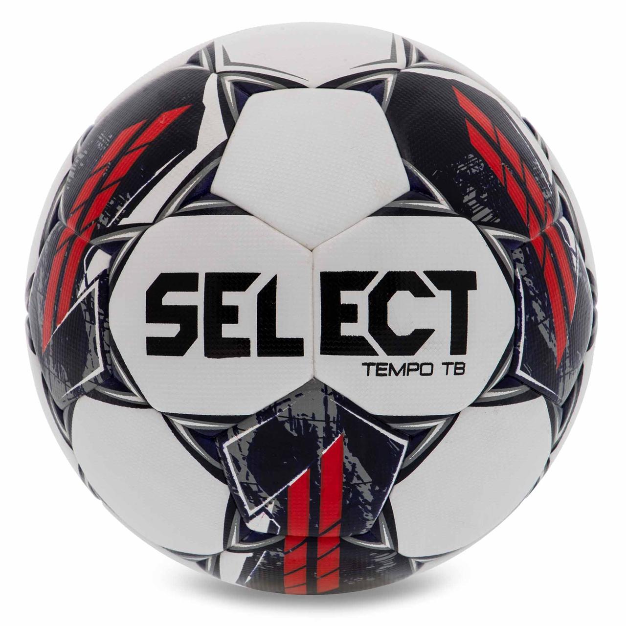 М'яч футбольний SELECT TEMPO TB FIFA BASIC V23 TEMPO-4WGR No4 білий-сірий