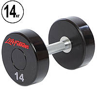 Гантель цельная профессиональная LIFE FITNESS SC-80081-14 1шт 14кг